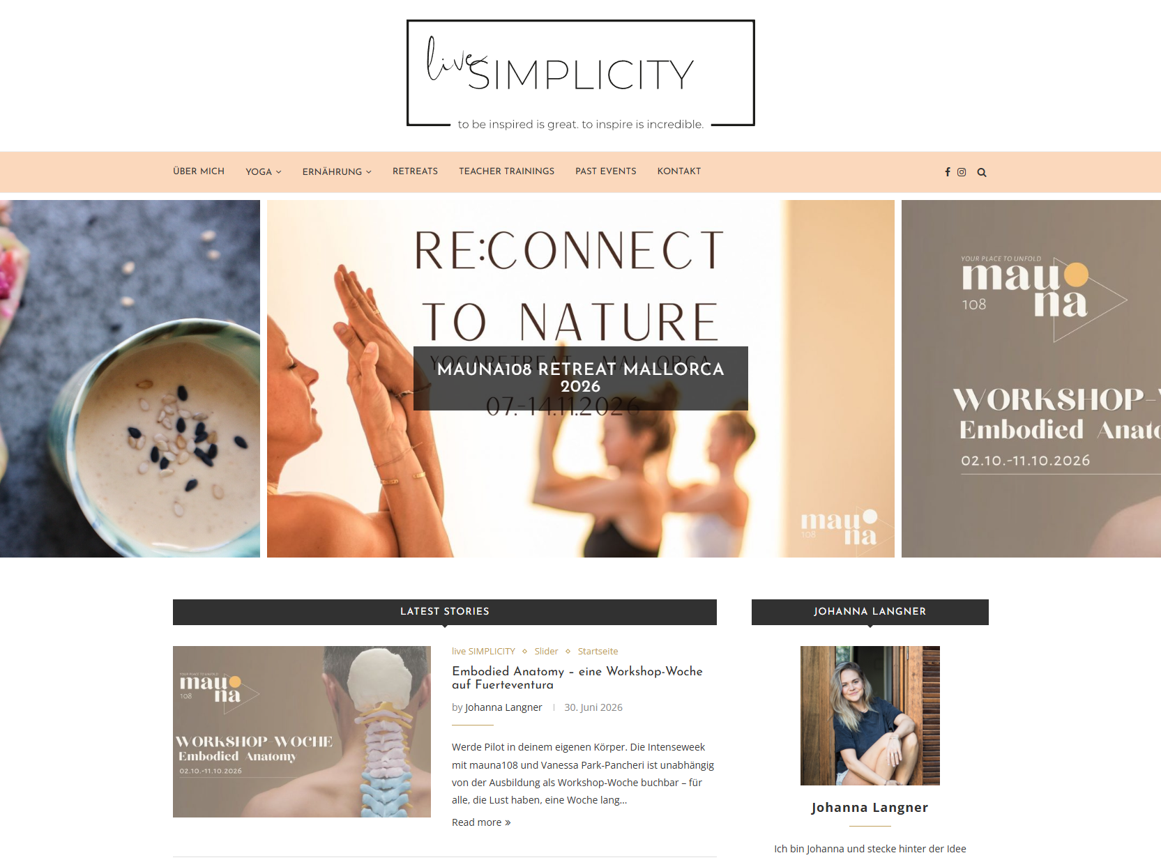 Live Simplicity Webseite Screenshot